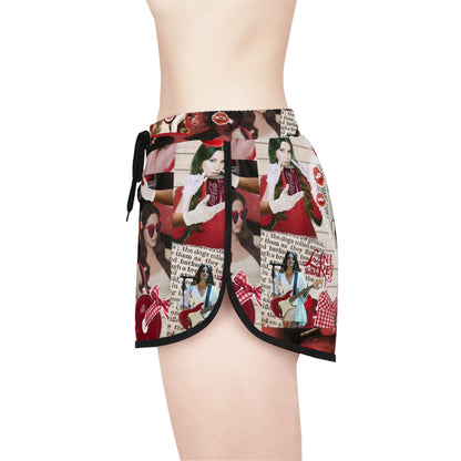 Lana Del Rey Cherry Coke Collage Women's Relaxed Shorts