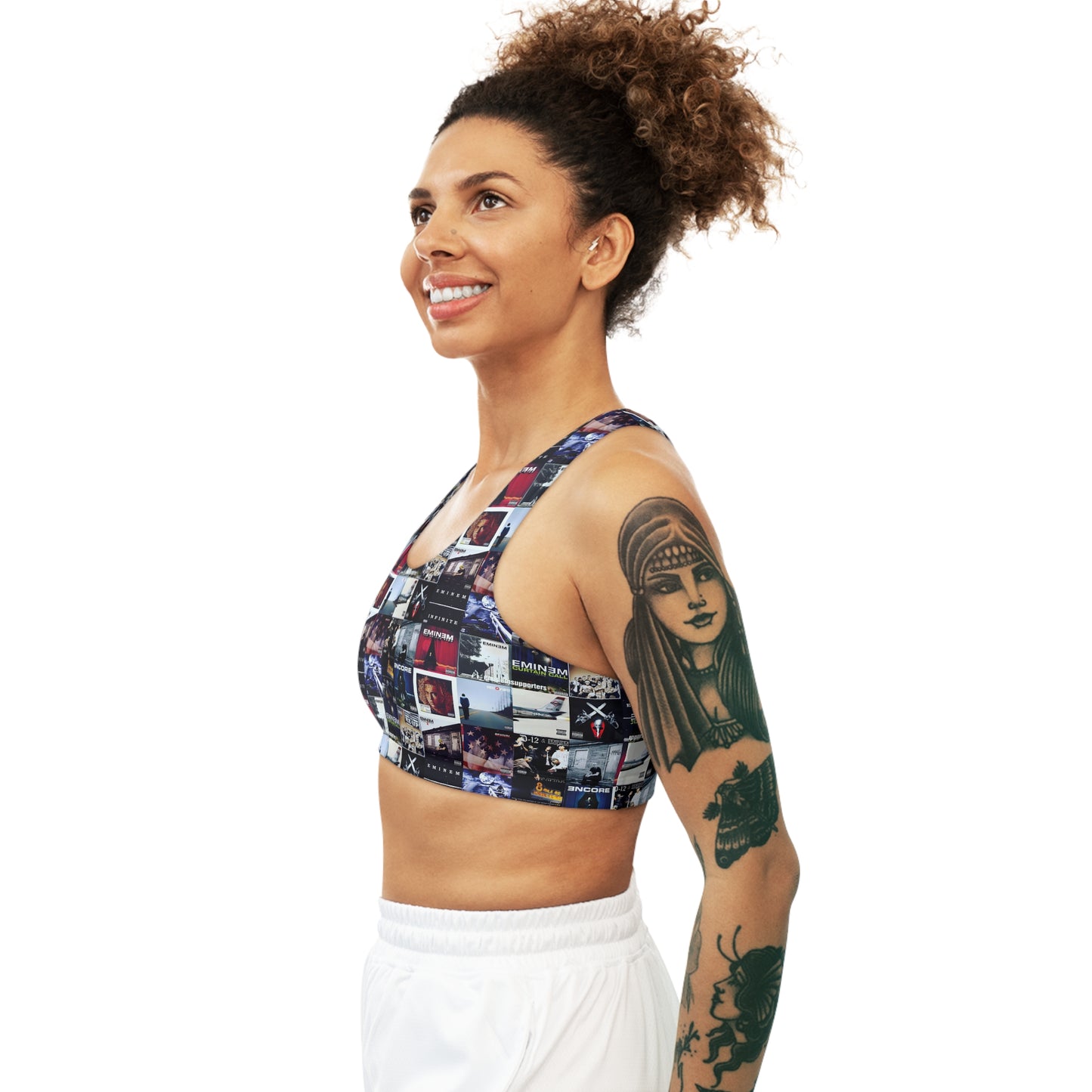 Eminem Album Art Cover Collage Seamless Sports Bra