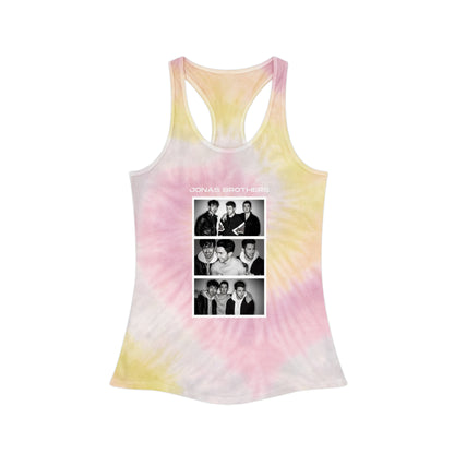 Jonas Brothers Photo Booth Tie Dye Racerback Tank Top