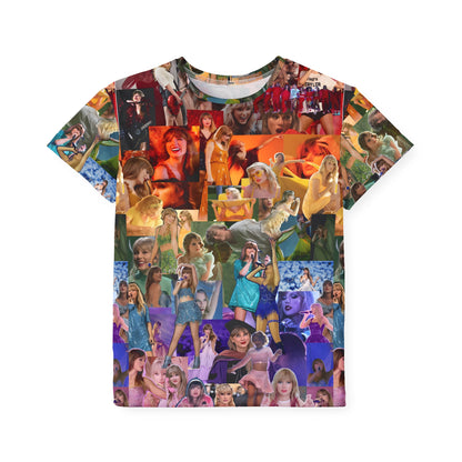 Taylor Swift Rainbow Photo Collage Kids Sports Jersey