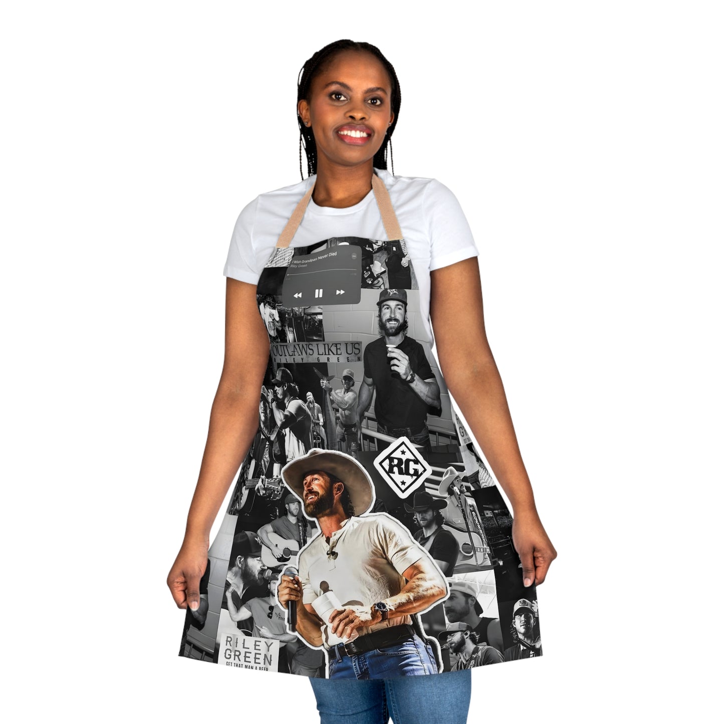 Riley Green Outlaws Like Us Collage Apron
