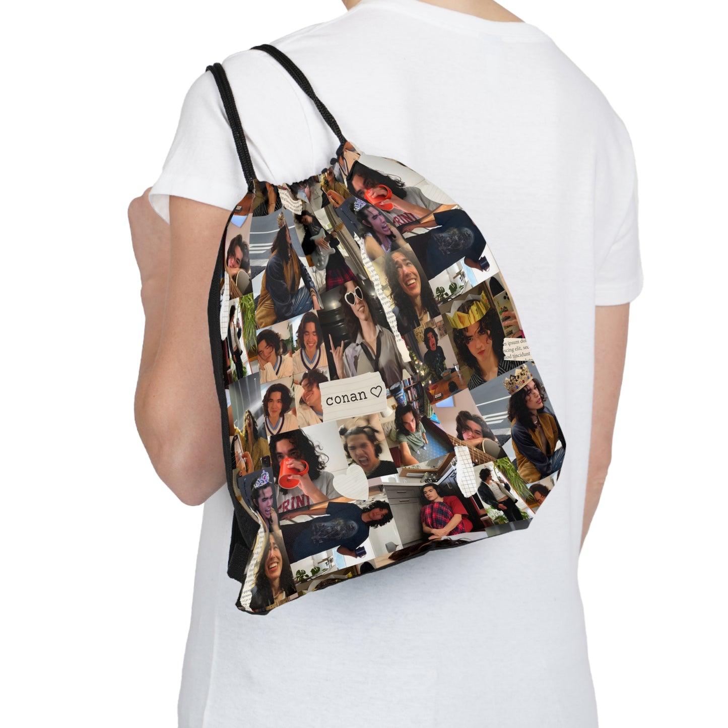 Conan Grey Being Cute Photo Collage Outdoor Drawstring Bag