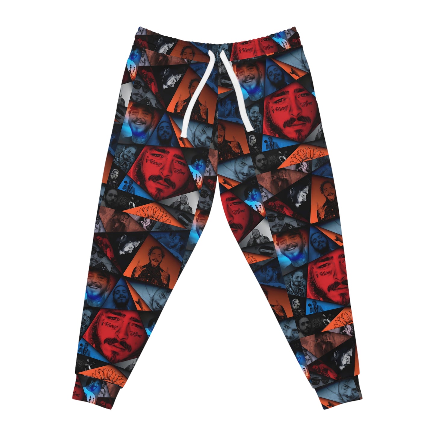Post Malone Crystal Portraits Collage Athletic Jogger Sweatpants