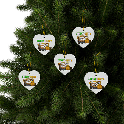 Stinky & Dirty Best Buds Ceramic Ornaments (1pc, 3pcs, 5pcs, 10pcs)