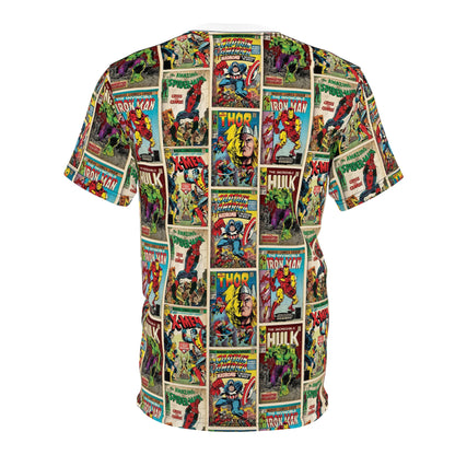 Marvel Comic Book Cover Collage Unisex Tee Shirt