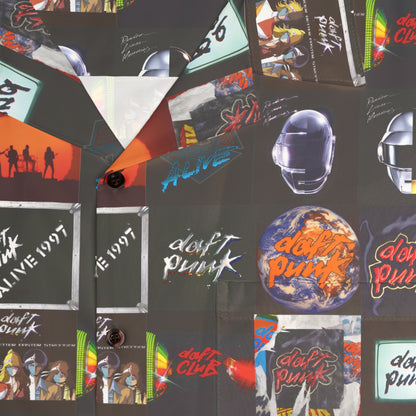 Daft Punk Album Cover Art Collage Men's Hawaiian Shirt