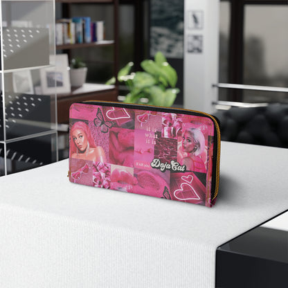 Doja Cat Pink Vibes Collage Zipper Wallet