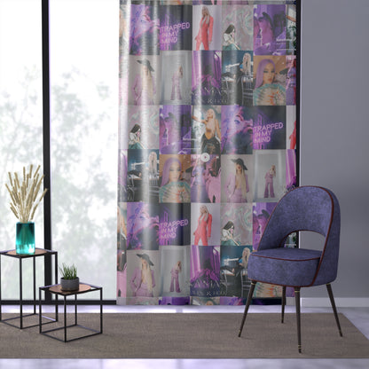 Ava Max Belladonna Photo Collage Window Curtain