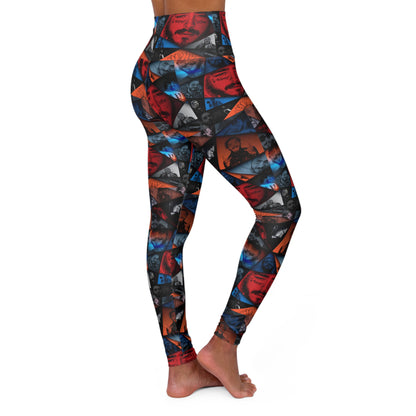 Post Malone Crystal Portaits Collage High Waisted Yoga Leggings