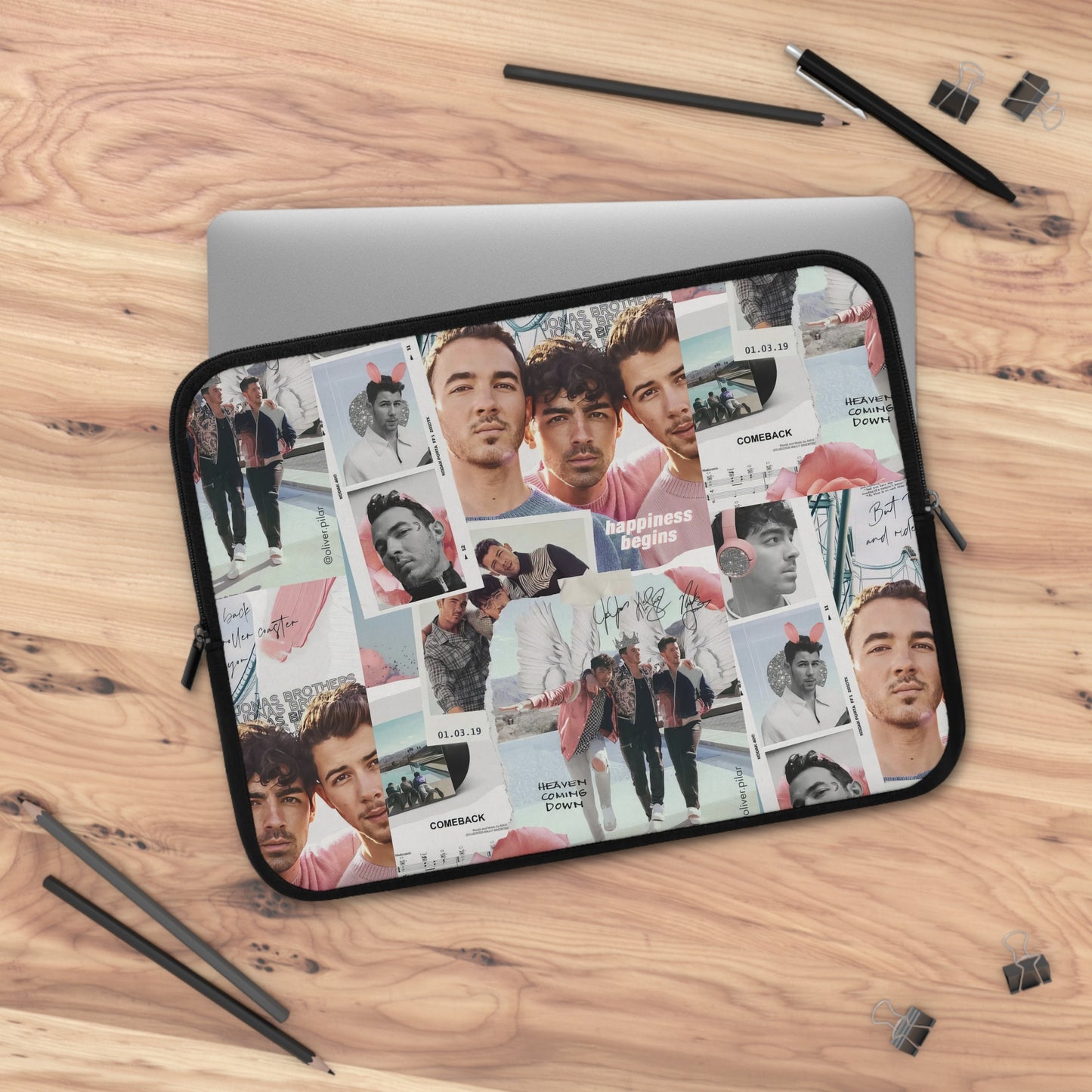 Jonas Brothers Happiness Begins Collage Laptop Sleeve