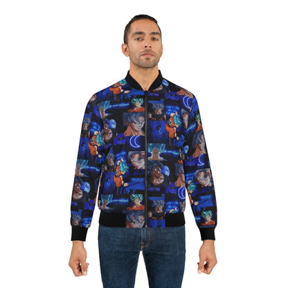 Dragon Ball Z Saiyan Moonlight Collage Men's Bomber Jacket