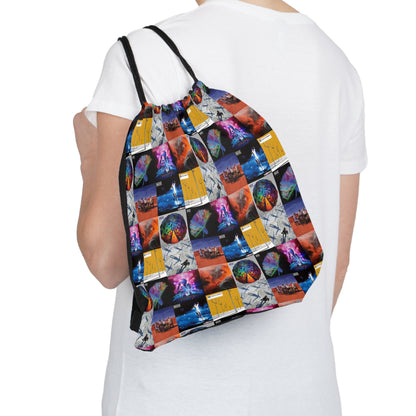 Muse Album Cover Collage Outdoor Drawstring Bag