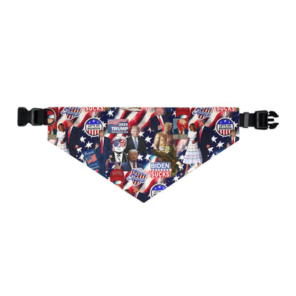 Donald Trump 2024 MAGA Montage Pet Bandana Collar