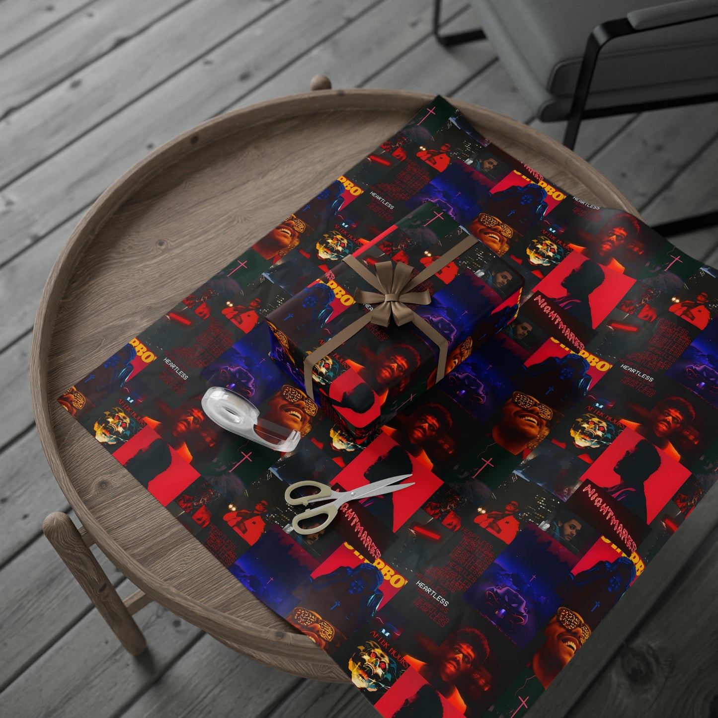 The Weeknd Heartless Nightmares Collage Gift Wrapping Paper