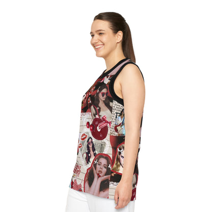 Lana Del Rey Cherry Coke Collage Unisex Basketball Jersey