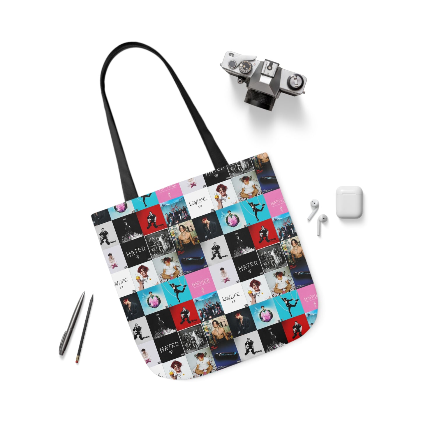 YUNGBLUD Album Cover Art Collage Polyester Canvas Tote Bag