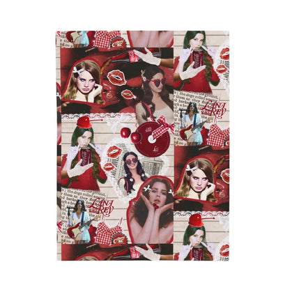 Lana Del Rey Cherry Coke Collage Velveteen Plush Blanket