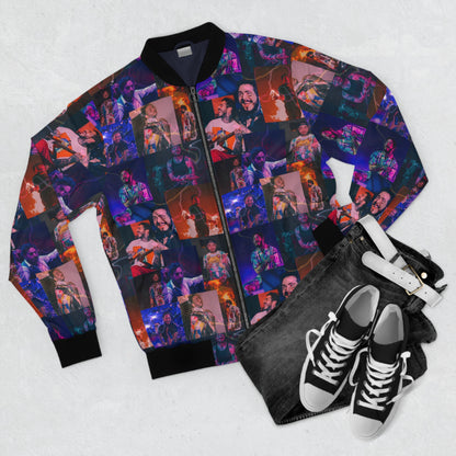 Post Malone Lightning Photo Collage Men's Bomber Jacket