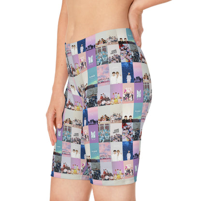 BTS Pastel Aesthetic Collage Women's Bike Shorts