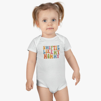 Taylor Swift Swiftie Like My Mommy Baby Short Sleeve Onesie