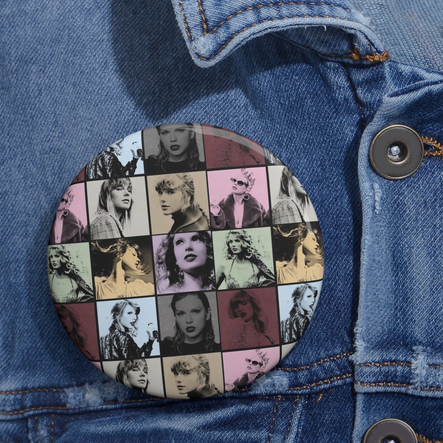 Taylor Swift Eras Collage Custom Pin Buttons