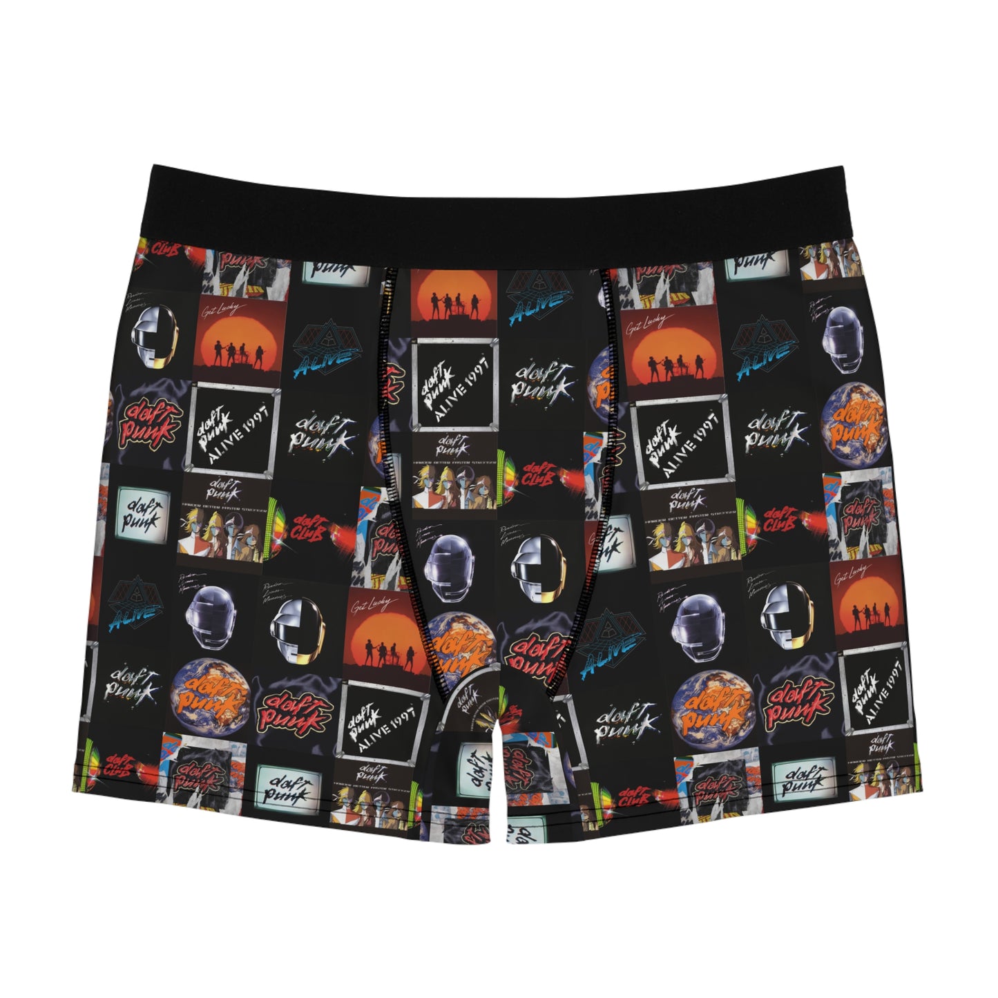 Daft Punk Album Cover Art Collage Men's Boxer Briefs Underwear