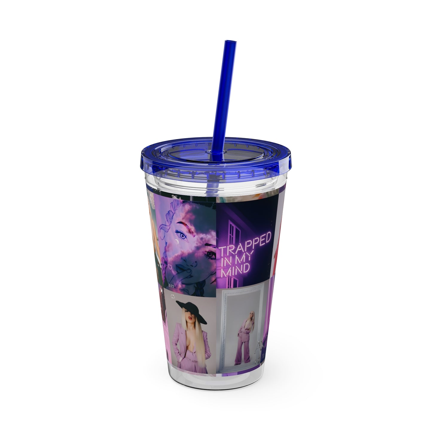 Ava Max Belladonna Photo Collage Sunsplash Tumbler with Straw