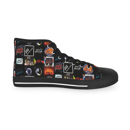 Daft Punk Album Cover Art Collage Men's High Top Sneakers