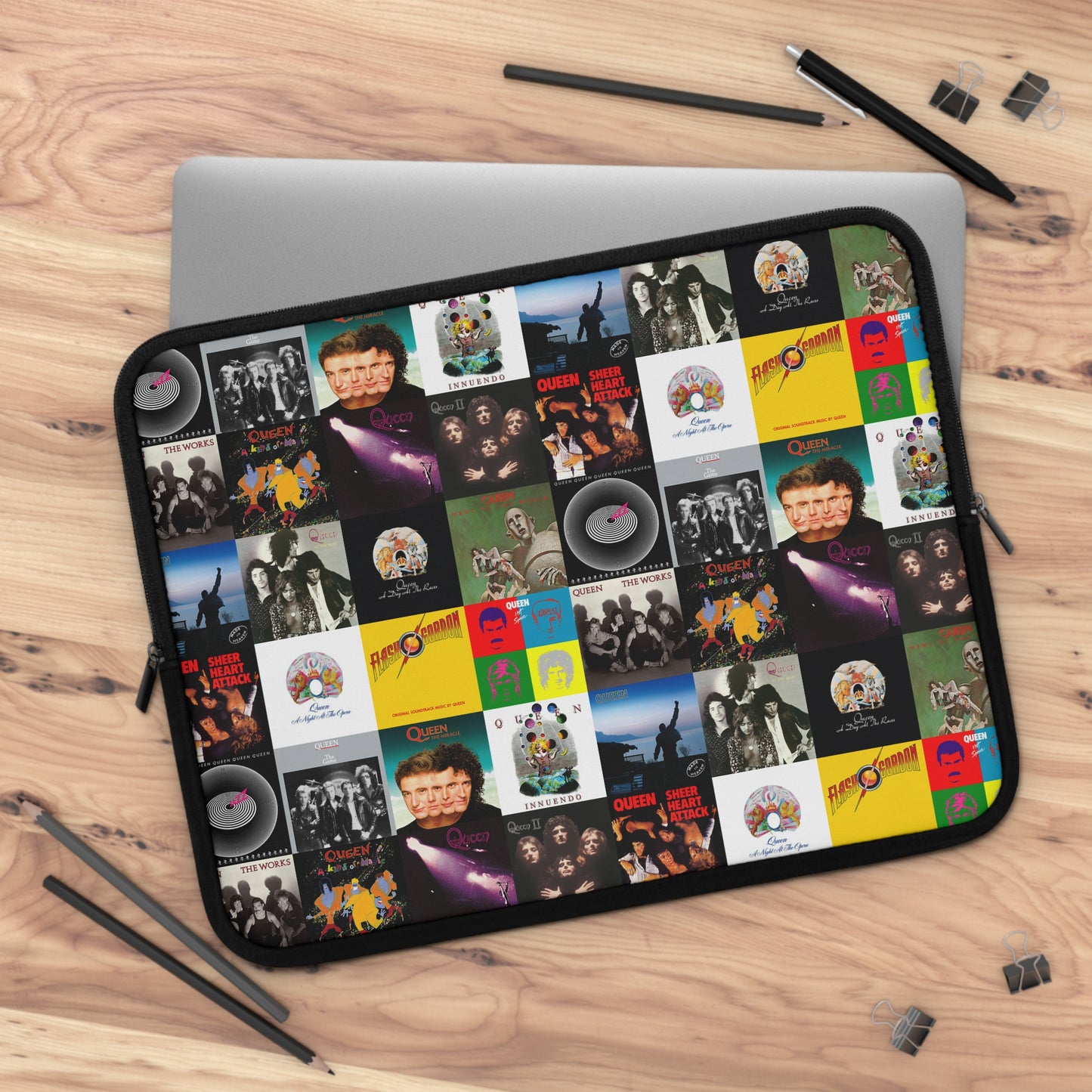 Queen Album Cover Collage Laptop Sleeve