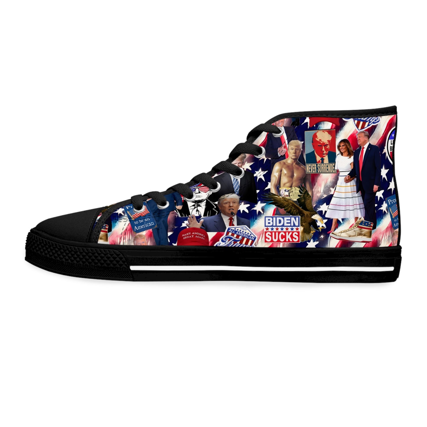 Donald Trump 2024 MAGA Montage Women's High Top Sneakers