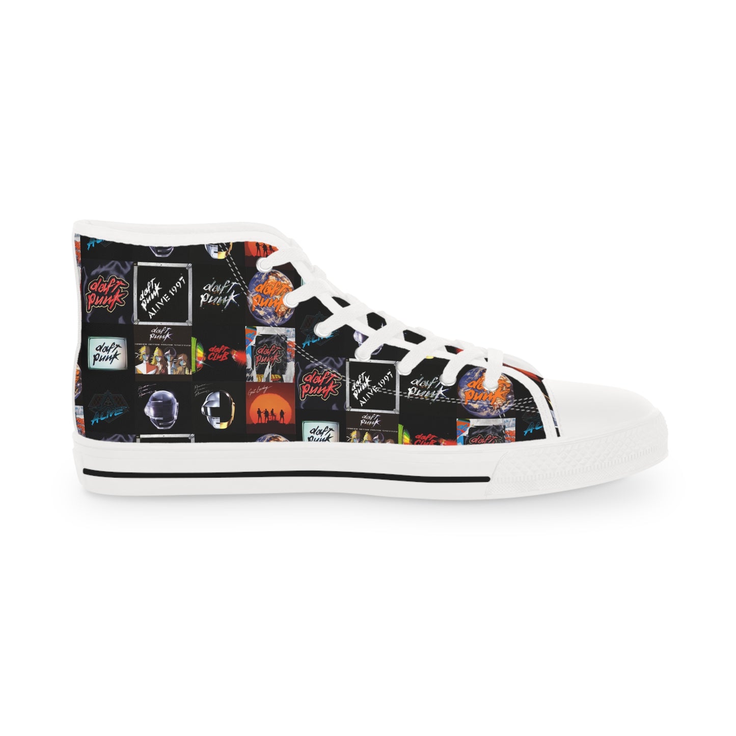 Daft Punk Album Cover Art Collage Men's High Top Sneakers