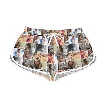 Taylor Swift's Cats Collage Pattern Women's Relaxed Shorts