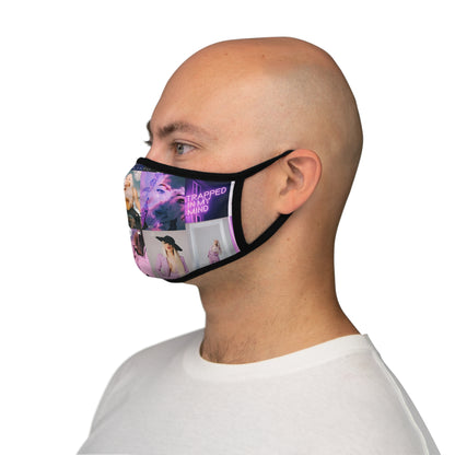 Ava Max Belladonna Photo Collage Fitted Polyester Face Mask