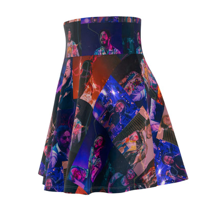 Post Malone Lightning Photo Collage Women's Skater Skater Skirt