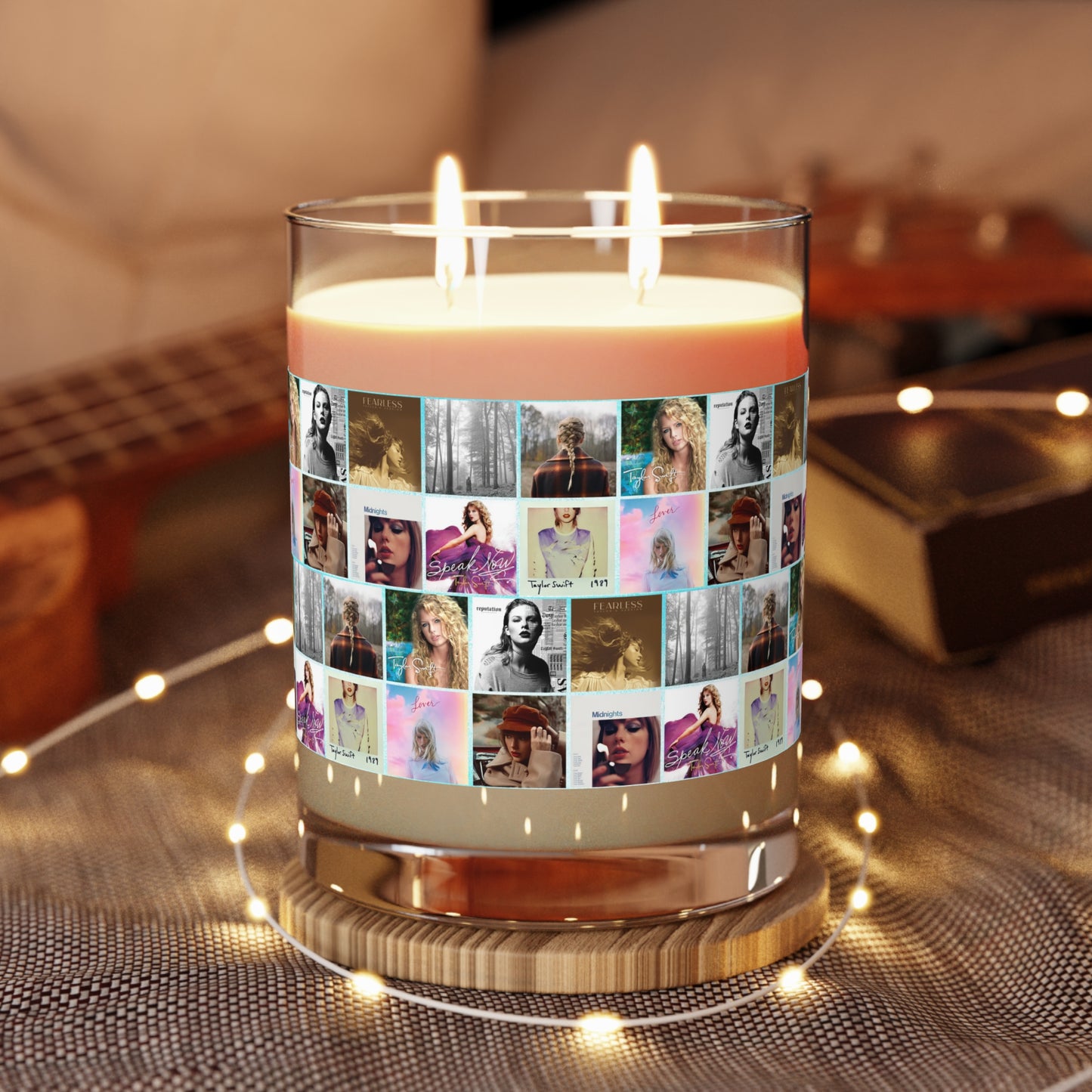 Taylor Swift Album Art Collage Full Glass Scented Candle