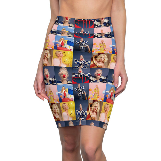 Katy Perry Smile Mosaic Women's Pencil Skirt