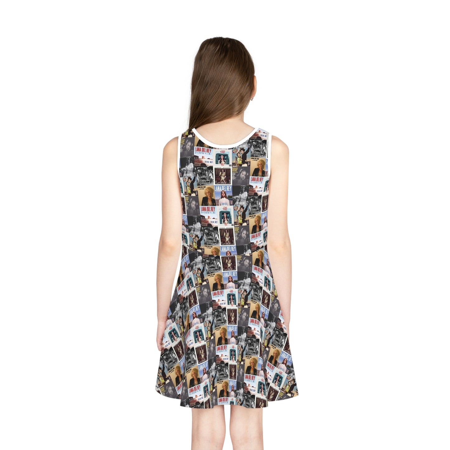 Lana Del Rey Album Cover Collage Girls' Sleeveless Sundress