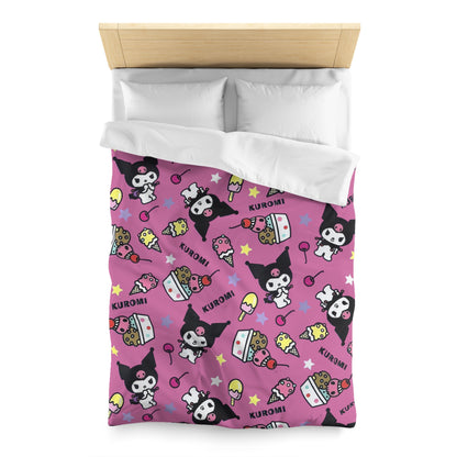 Kuromi Ice Cream Sundae Pattern Microfiber Duvet Cover