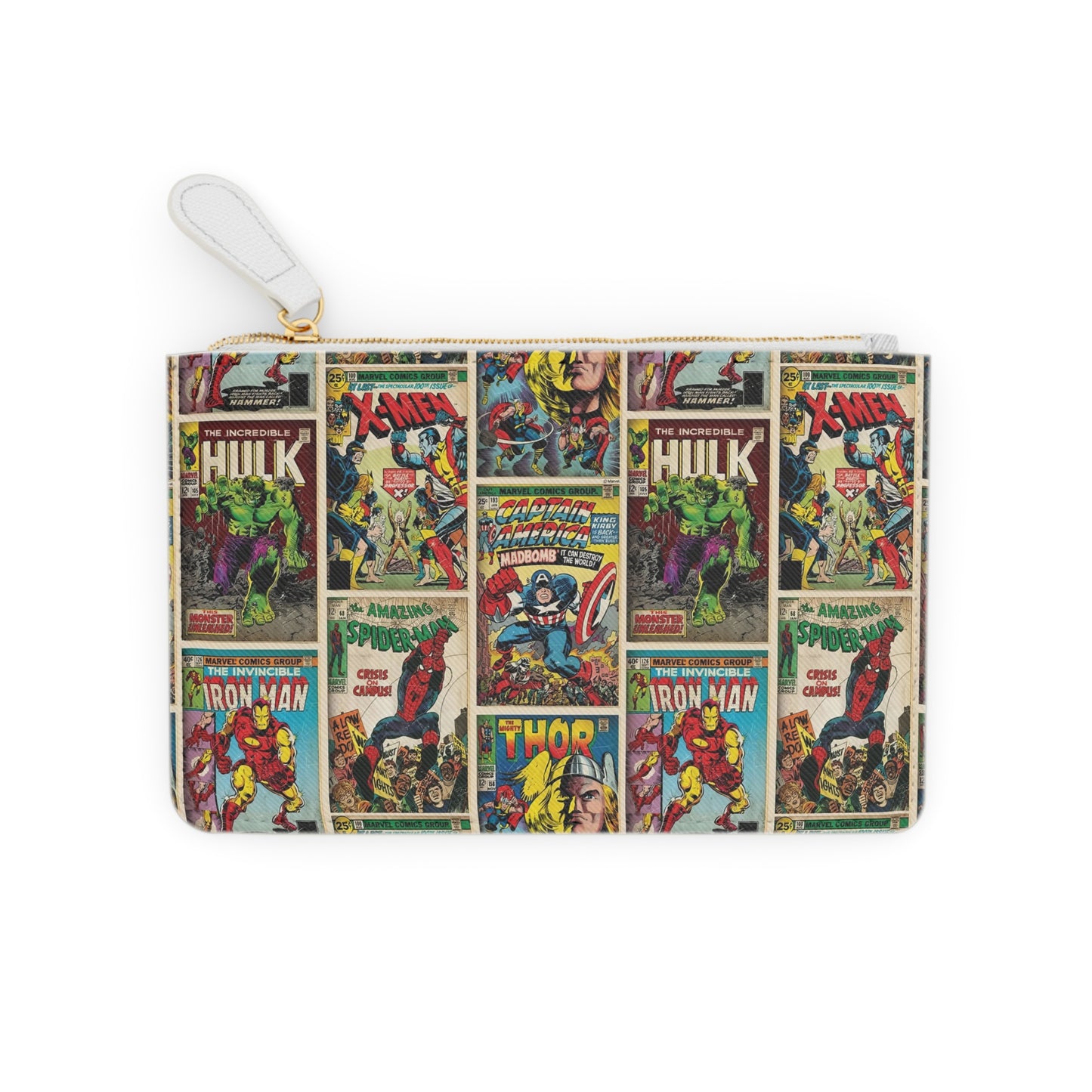 Marvel Comic Book Cover Collage Mini Clutch Bag