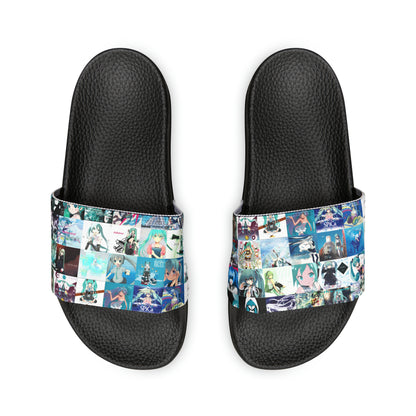 Hatsune Miku Album Cover Collage Men's Slide Sandals