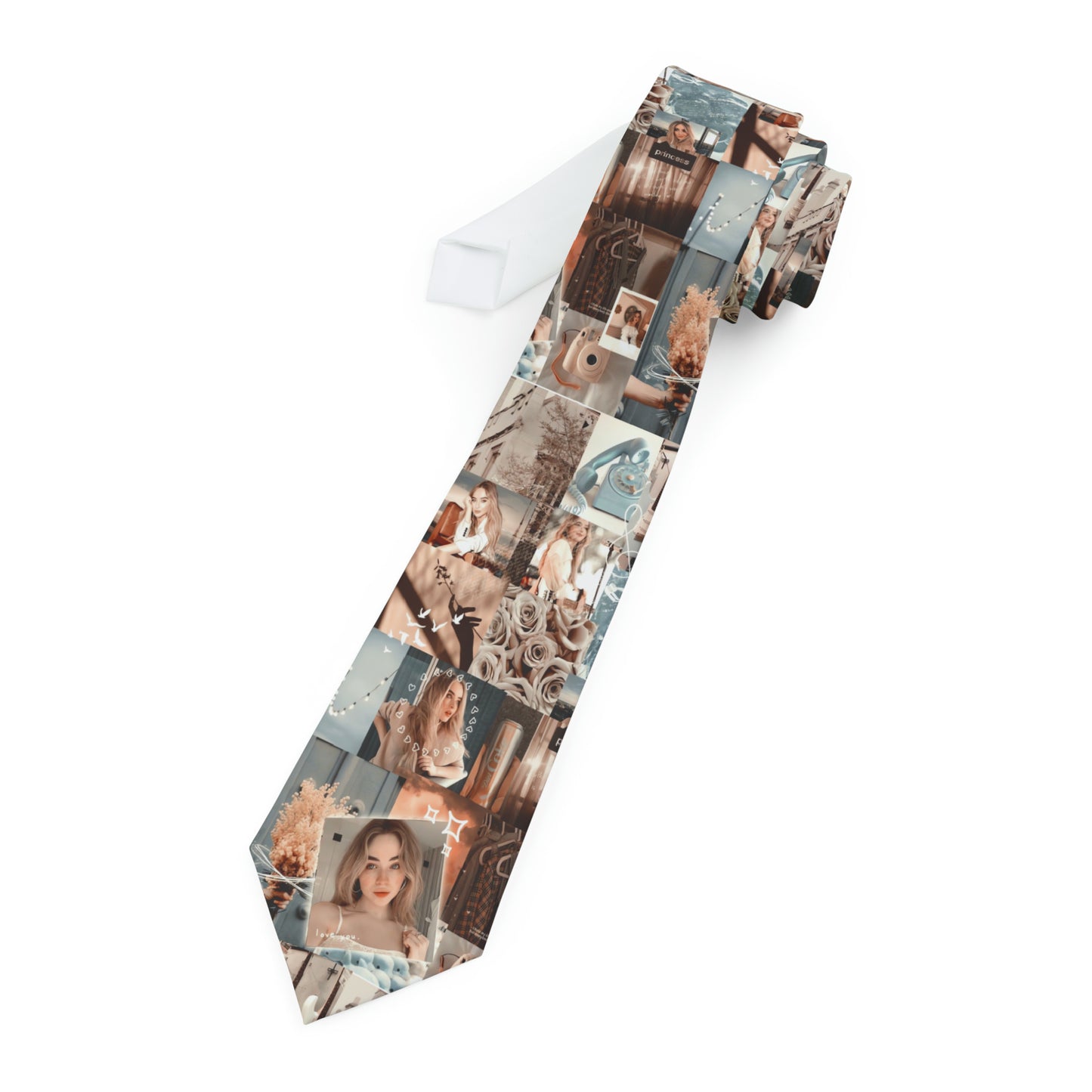 Sabrina Carpenter Peachy Princess Collage Neck Tie