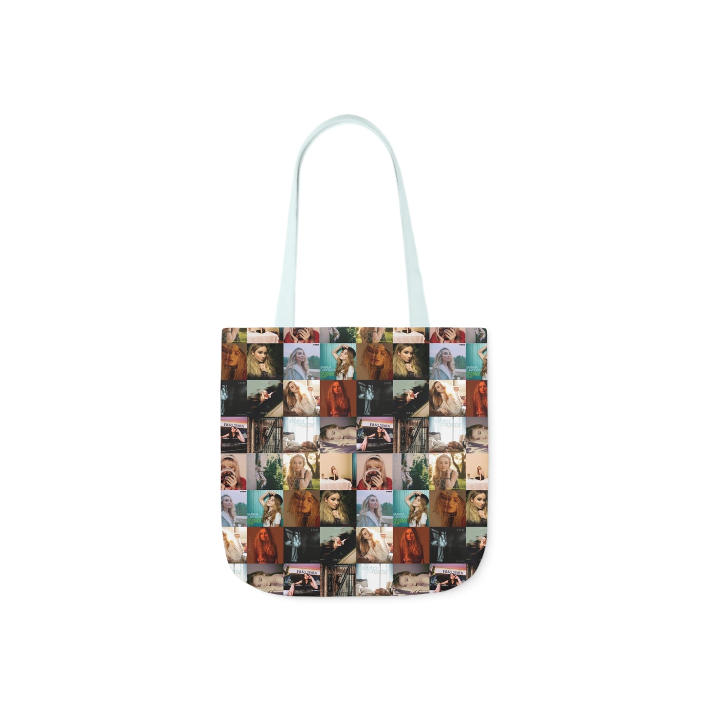 Sabrina Carpenter Album Cover Collage Polyester Canvas Tote Bag