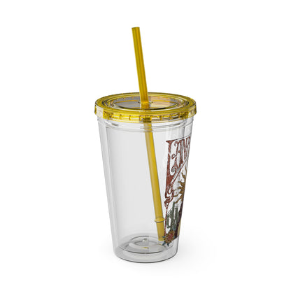 Lana Del Rey Vintage Artwork Sunsplash Tumbler with Straw