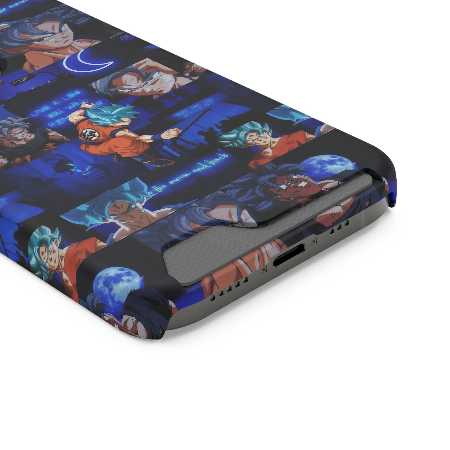 Dragon Ball Z Saiyan Moonlight Collage Phone Case With Card Holder