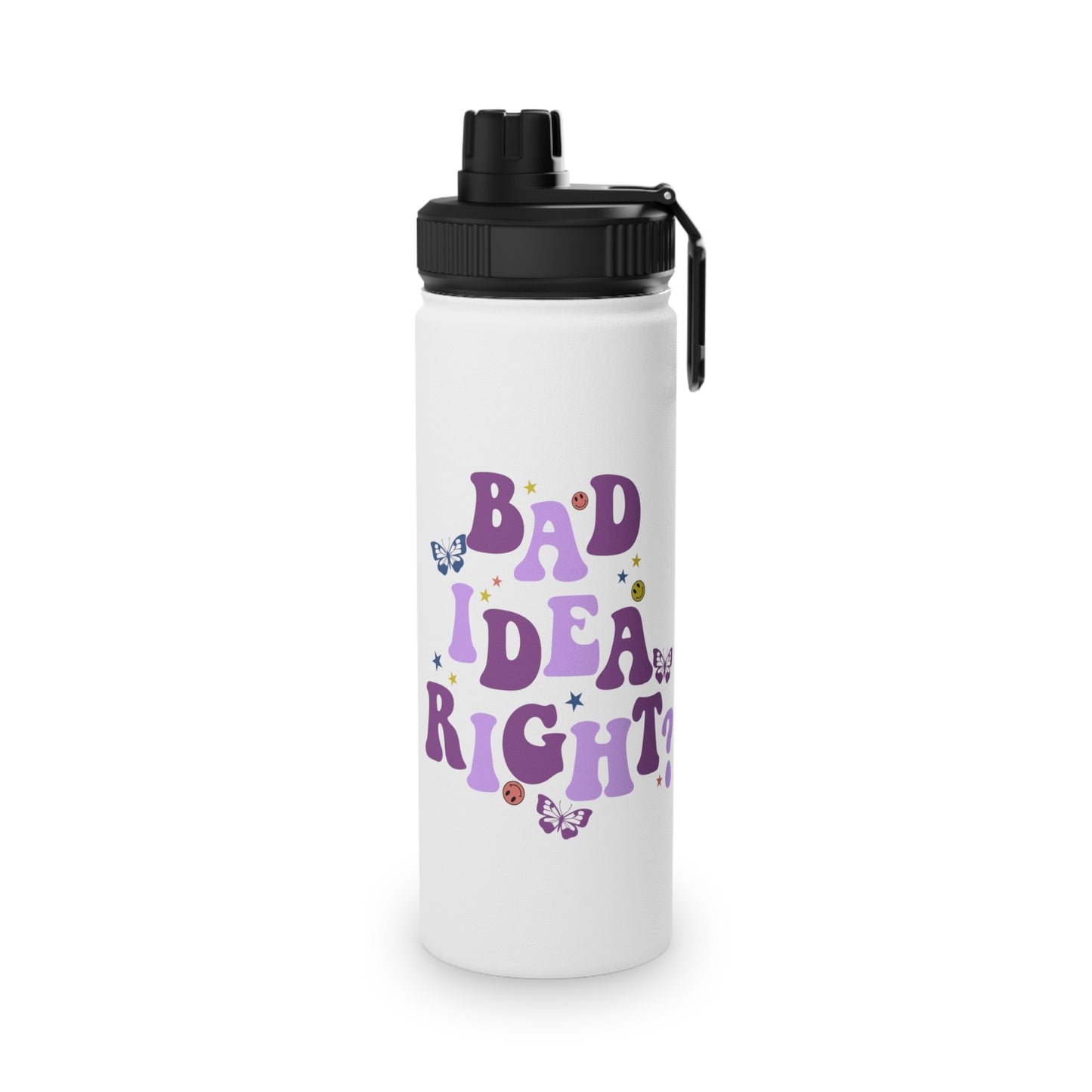 Olivia Rodrigo Bad Idea Right? Stainless Steel Sports Lid Water Bottle