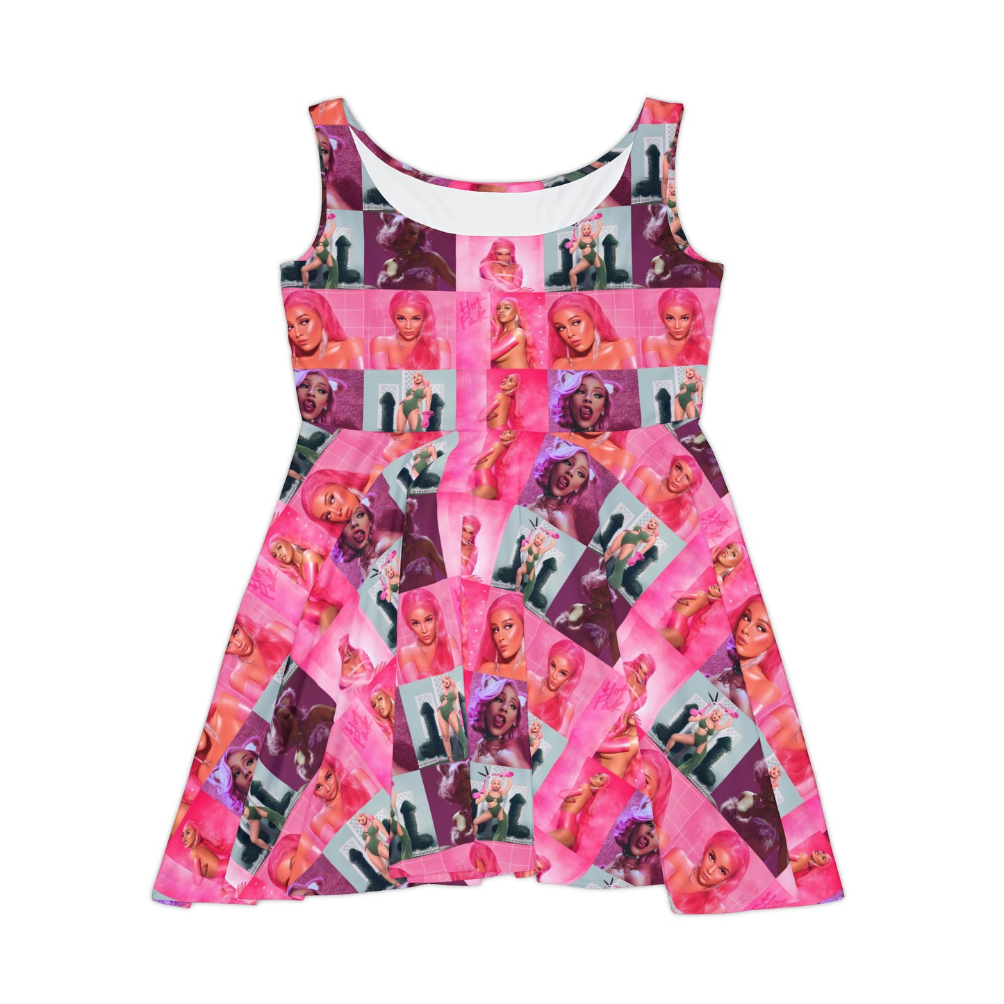 Doja Cat Hot Pink Mosaic Women's Skater Dress