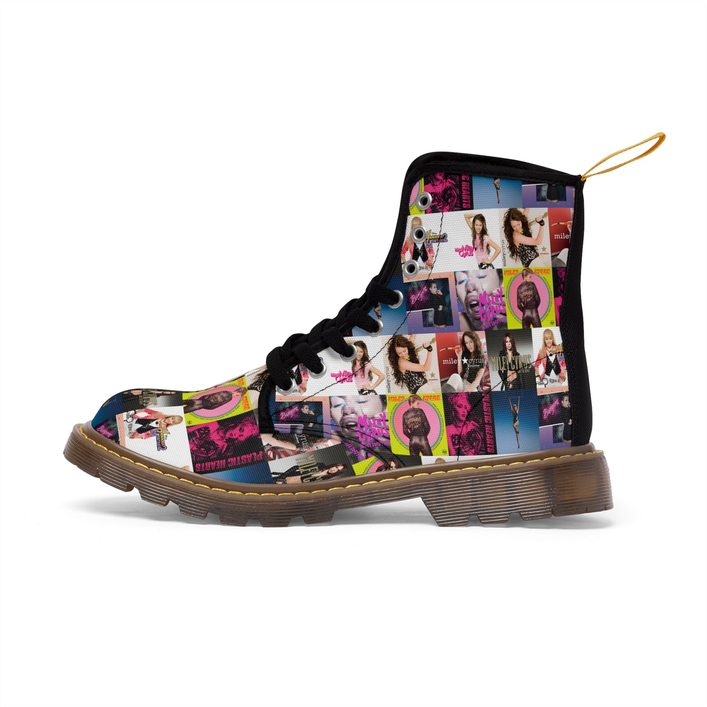 Miley Cyrus Album Cover Collage Women's Canvas Boots