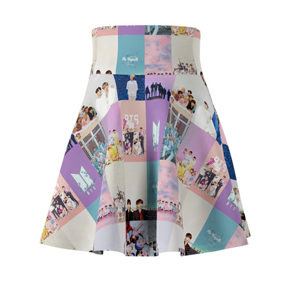 BTS Pastel Aesthetic Collage Women's Skater Skirt