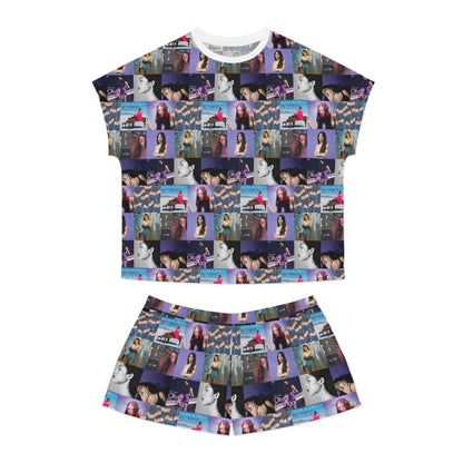 Olivia Rodrigo Album Cover Art Collage Women's Short Pajama Set