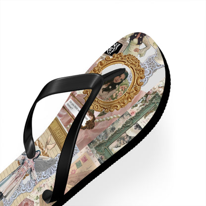 Lana Del Rey Victorian Collage Flip Flops